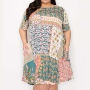 New Patchwork Print Dress
